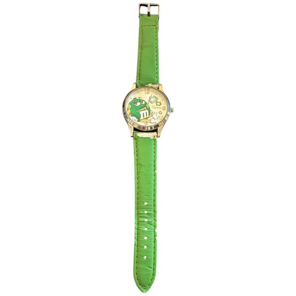 Mars M&M 2008 Green M&M watch FSC3262131 green straps metal bezel stainless back - Picture 2 of 7